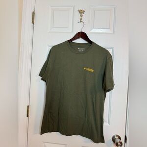 Columbia shirt extra large green yellow